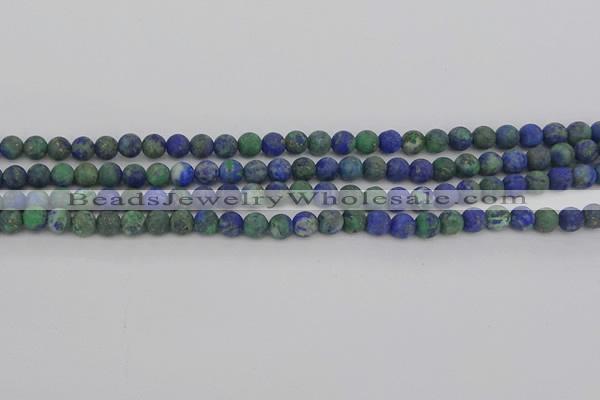 CCS541 15.5 inches 6mm round matte dyed chrysocolla beads