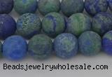 CCS542 15.5 inches 8mm round matte dyed chrysocolla beads