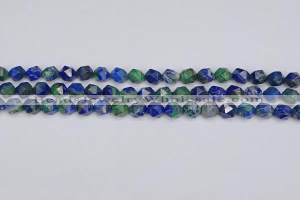 CCS546 15.5 inches 6mm faceted nuggets dyed chrysocolla beads