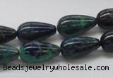 CCS56 16 inches 10*18mm teardrop dyed chrysocolla gemstone beads