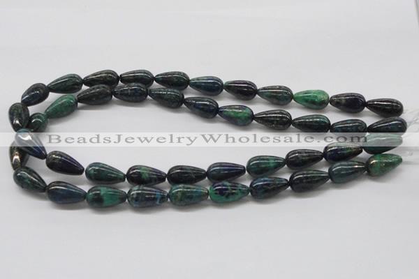 CCS56 16 inches 10*18mm teardrop dyed chrysocolla gemstone beads