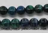 CCS57 16 inches 10*10mm pumpkin dyed chrysocolla gemstone beads