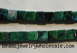 CCS611 15.5 inches 6*6mm cube dyed chrysocolla gemstone beads