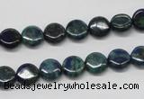 CCS62 16 inches 8mm flat round dyed chrysocolla gemstone beads