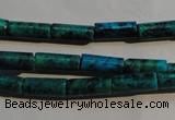 CCS624 15.5 inches 5*13mm tube dyed chrysocolla gemstone beads