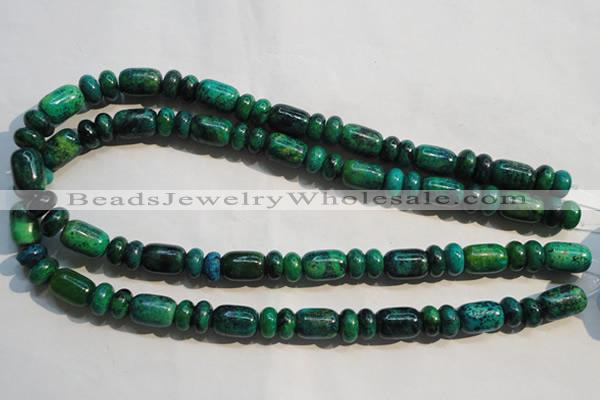 CCS645 15.5 inches 5*10mm rondelle & 10*14mm drum dyed chrysocolla beads