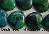 CCS654 15.5 inches 20*20mm heart dyed chrysocolla gemstone beads