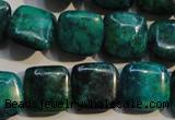 CCS659 15.5 inches 15*15mm square dyed chrysocolla gemstone beads