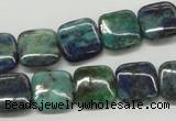 CCS66 16 inches 14*14mm square dyed chrysocolla gemstone beads