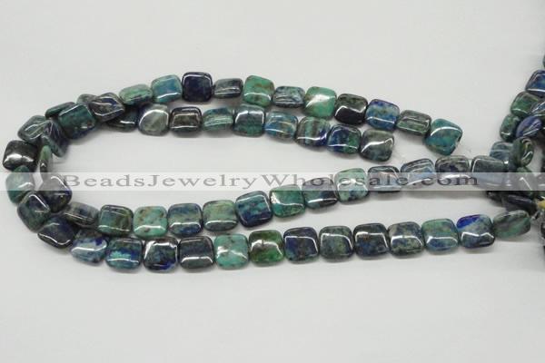 CCS66 16 inches 14*14mm square dyed chrysocolla gemstone beads