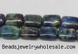 CCS67 16 inches 10*14mm rectangle dyed chrysocolla gemstone beads