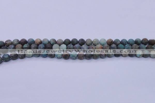 CCS761 15.5 inches 6mm round matte natural chrysocolla beads