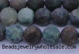 CCS763 15.5 inches 10mm round matte natural chrysocolla beads