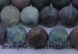 CCS764 15.5 inches 12mm round matte natural chrysocolla beads