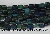 CCS83 15.5 inches 6*6mm square dyed chrysocolla gemstone beads