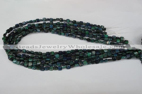 CCS83 15.5 inches 6*6mm square dyed chrysocolla gemstone beads