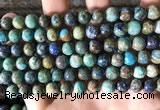 CCS877 15.5 inches 8mm round natural chrysocolla beads wholesale