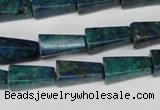 CCS90 15.5 inches 8*16mm trapezoid dyed chrysocolla gemstone beads