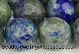 CCS922 15 inches 10mm faceted round chrysocolla beads wholesale