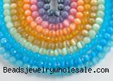 CCT01 Different color 10mm faceted round cat eye beads Wholesale