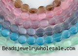 CCT04 10mm different color coin shape cats eye beads Wholesale