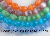 CCT06 10*14mm different color rice cats eye beads Wholesale