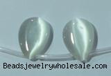 CCT1020 Top-drilled 13*18mm flat teardrop cats eye beads wholesale