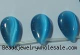 CCT1031 Top-drilled 14*22mm flat teardrop cats eye beads wholesale