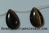 CCT1033 Top-drilled 14*22mm flat teardrop cats eye beads wholesale