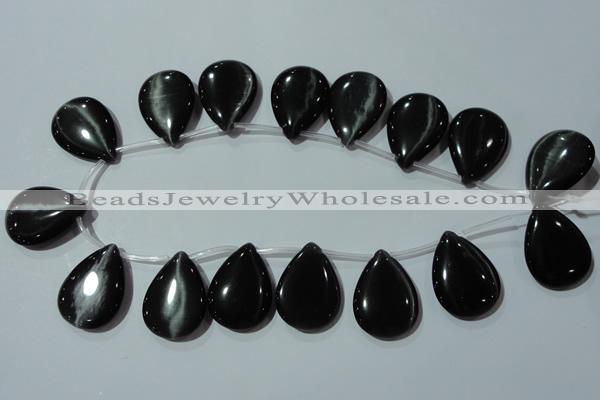 CCT1040 Top-drilled 21*29mm flat teardrop cats eye beads wholesale