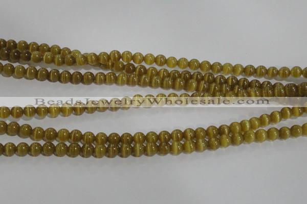 CCT1212 15 inches 4mm round cats eye beads wholesale