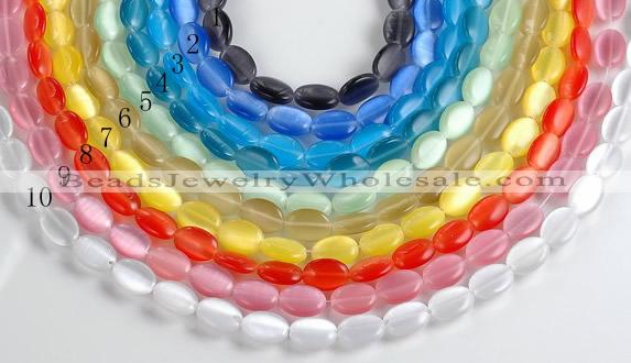 CCT13 10*15mm different color oval cats eye beads Wholesale