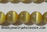 CCT1376 15 inches 7mm round cats eye beads wholesale