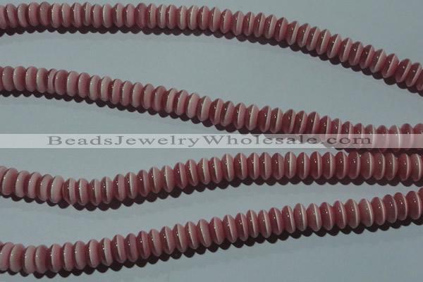 CCT261 15 inches 3*7mm rondelle cats eye beads wholesale