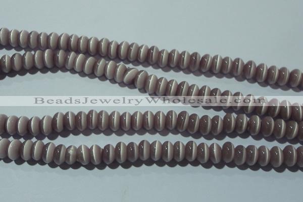 CCT273 15 inches 5*8mm rondelle cats eye beads wholesale