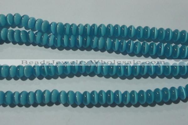 CCT284 15 inches 5*8mm rondelle cats eye beads wholesale