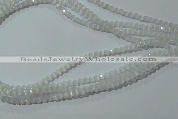 CCT301 15 inches 4mm faceted round cats eye beads wholesale