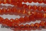 CCT310 15 inches 4mm faceted round cats eye beads wholesale