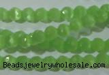 CCT315 15 inches 4mm faceted round cats eye beads wholesale