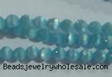 CCT324 15 inches 4mm faceted round cats eye beads wholesale