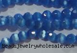 CCT326 15 inches 4mm faceted round cats eye beads wholesale