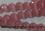 CCT353 15 inches 6mm faceted round cats eye beads wholesale