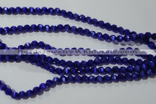 CCT364 15 inches 6mm faceted round cats eye beads wholesale