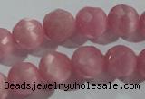 CCT372 15 inches 8mm faceted round cats eye beads wholesale