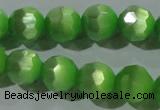 CCT379 15 inches 8mm faceted round cats eye beads wholesale