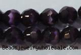 CCT385 15 inches 8mm faceted round cats eye beads wholesale