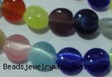 CCT467 15 inches 6mm flat round cats eye beads wholesale