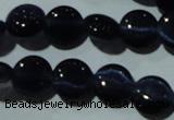 CCT468 15 inches 6mm flat round cats eye beads wholesale