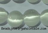 CCT510 15 inches 10mm flat round cats eye beads wholesale