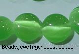 CCT521 15 inches 10mm flat round cats eye beads wholesale